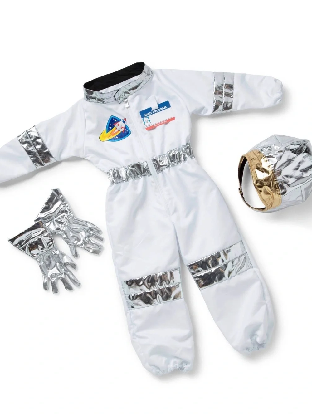 Melissa & Doug unisex role play astronaut costume set (5pc), ages 3-6